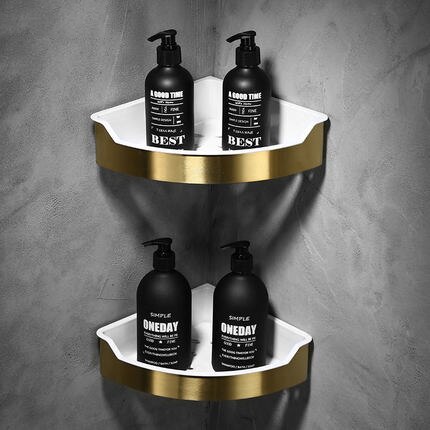 Senlesen Gold pinsel Badezimmer zubehör einstellen Gold Durcheinander Haken Handtuch Schiene Gestell Bar Regal Papier Halfter Zahnbürste Halfter Schlecht
