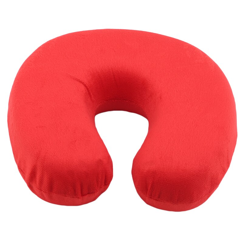 Almohada de cuello para coche, cojín en forma de U, almohada deportiva transpirable para oficina, almohada de viaje para dormir para niños, almohada de soporte para cabeza y cuello para adultos: red