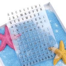 1 Sheet Silicone letter DIY Stamp seal is suitable for handicraft transparent to improve hands-on ability