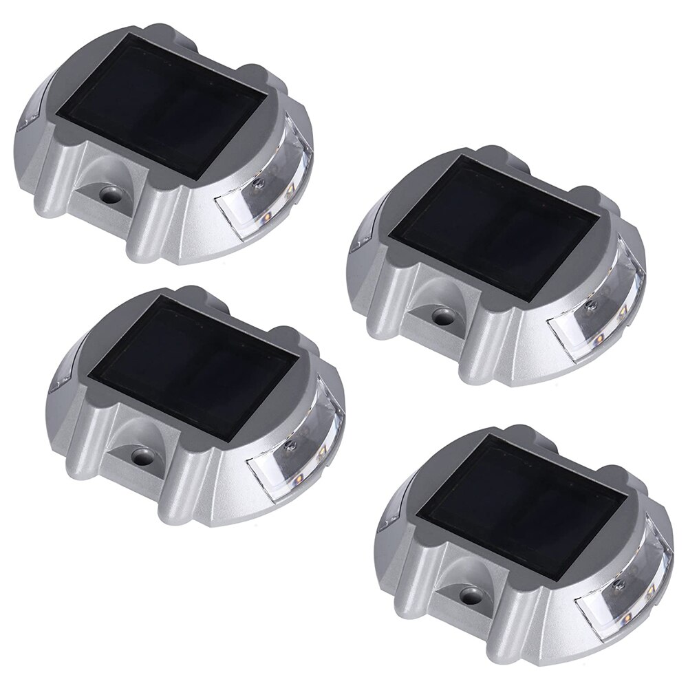 Solar Deck Lights Driveway Dock Lights IP67 Waterproof Outdoor Warning Step Lights for Driveway Sidewalk Garden Pathway Yard: 4pcs mix color