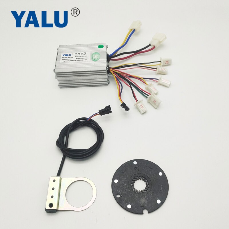 Yalu Borstel Dc Motor Controller 24V 250W Ebike Speed Controller Met Pas Sensor Poort Voor Elektrische Fiets Scooter conversie Kit: 36V350W with PAS