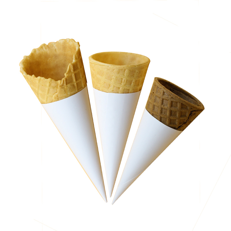 1000pcs Ice Cream Cone Holder Cover Disposable Cones Tray Paper Sleeve DIY Home Summer Party Supplies for Kids: black
