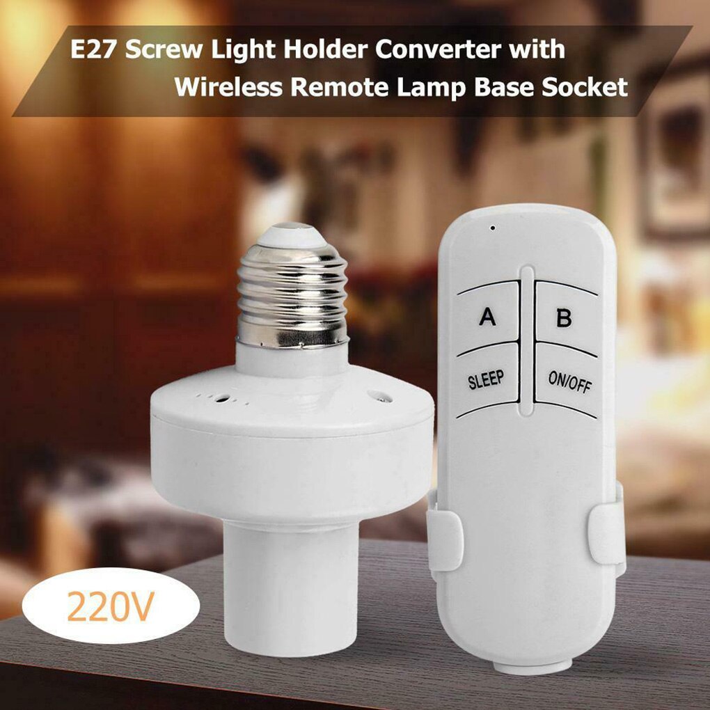 E27 Afstandsbediening Lamp Houder Draadloze Licht Socket Home Schroef Lamp Base Vervanging 220V