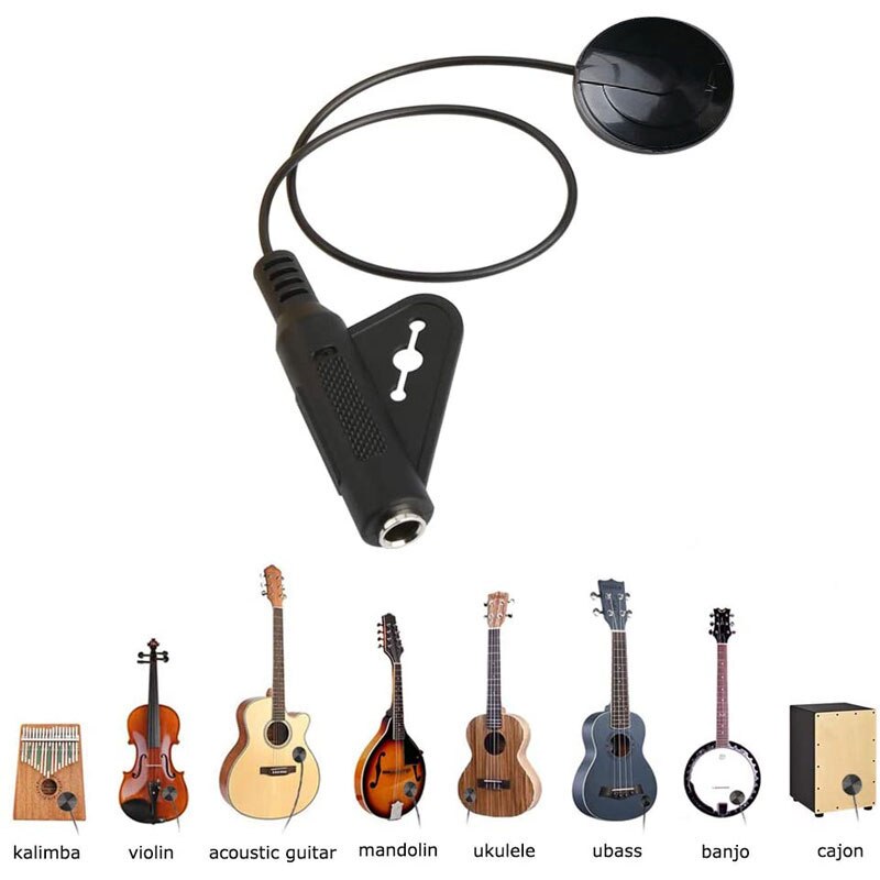 Akoestische Gitaar Pickup Piezo Transducer Contact Pickup Voor Folk Gitaar Ukelele Viool Mandoline Banjo Kalimba Harp Accessoires