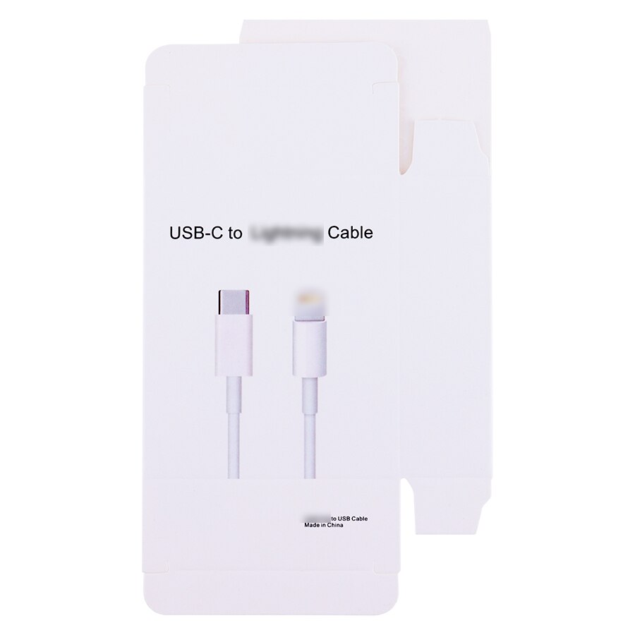 Lege Papier Pakket Box Voor Iphone Samsung Mobiele Telefoon Opladen Kabels Voor Type-C Naar Usb C Datakabel micro 8Pin Lader Lijn
