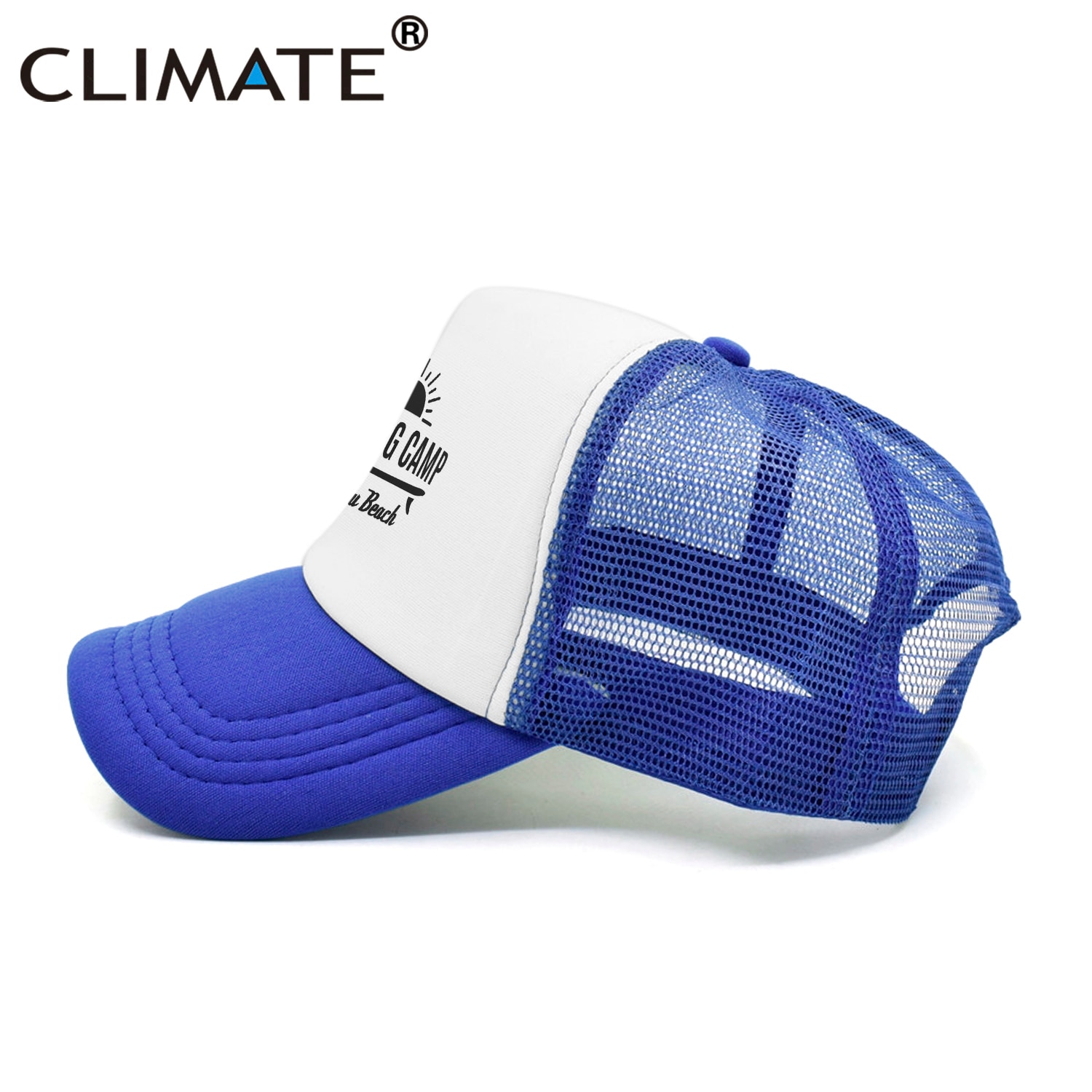 CLIMATE Surfing Camp Cap Malibu Beach Trucker Cap Hat Surfing Fan Surfer Hip Hop Cap Surfboard Surf Riding Mesh Cap Hat Youth