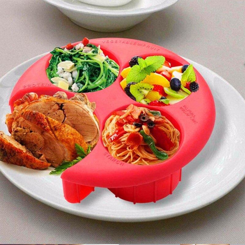kitchen tools Meal Measure Portion Control food scale cooking tools protein vegetable Plate Portable Lose Weight Diet divider