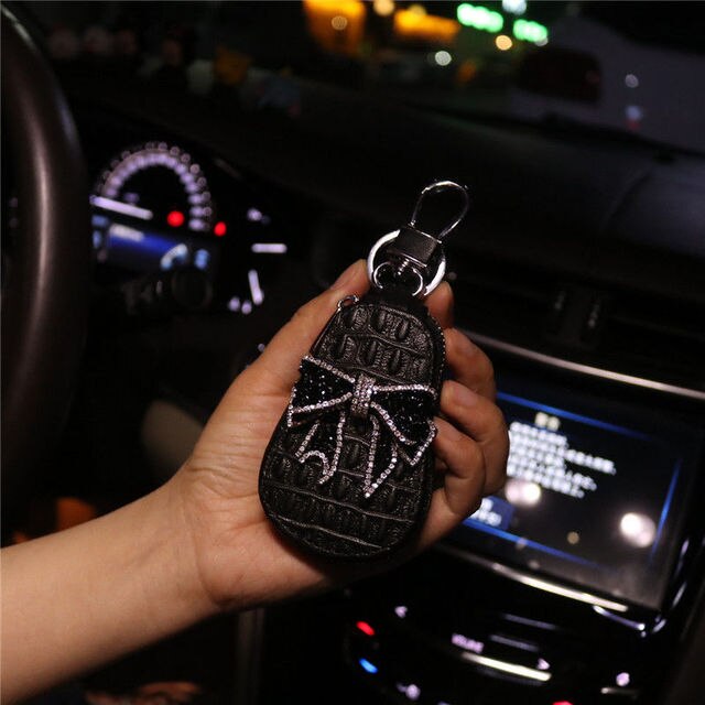 Autosleutel Geval Autosleutel Cover Diamond-Cut Leuke Key Case Luxe Sleutelhanger Kleine Portemonnee Cartera Llaves Anahtar Cüzdan sleutelhanger: 01