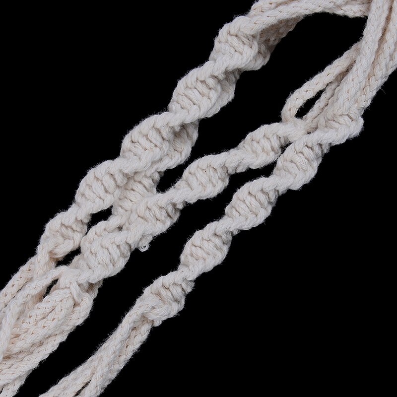 Jute rep flätat hantverk kruka hållare macrame växt hängare hängande planter korg: N3