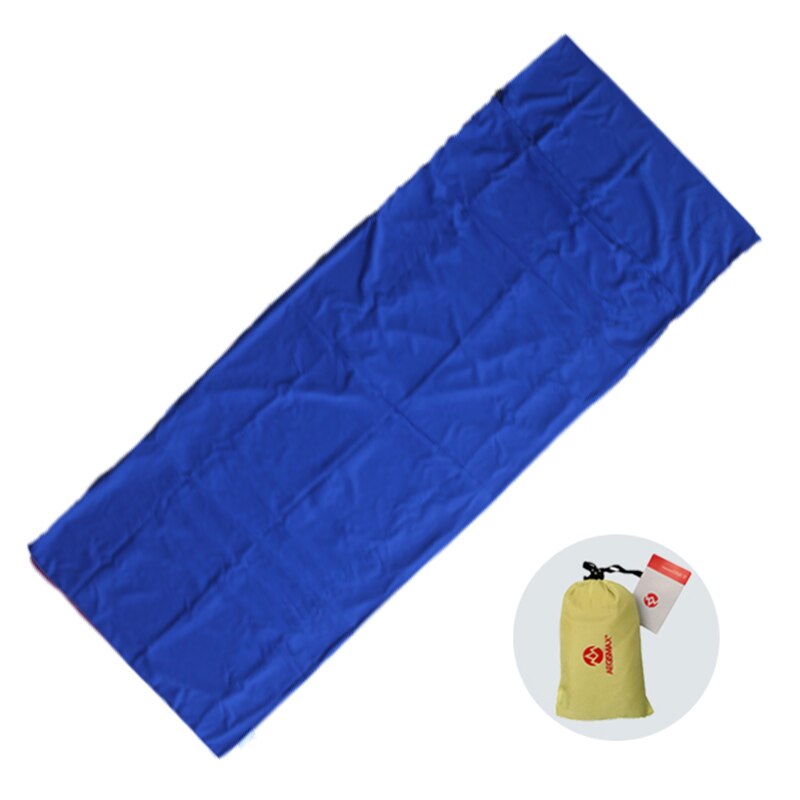 Aegismax udendørs camping ultra-let bærbar sovepose konvolut type sovepose liner vedhæftet fil: Blå