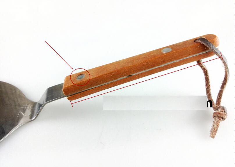 Kitchen cooking tools turner fried pizza iron wood handle anti-scald kitchen accessories cooking tools