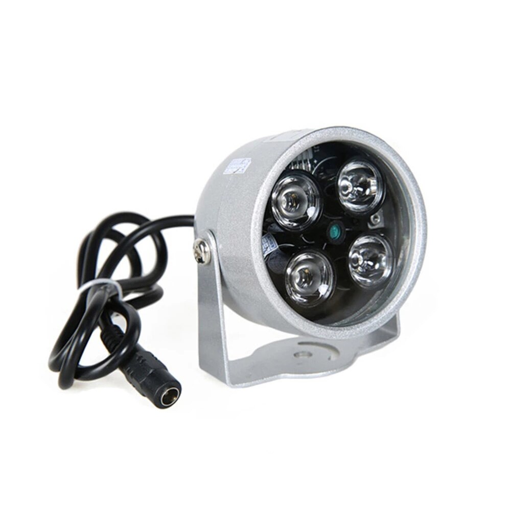 4IR LED High Power Light Infrared Illuminator IR Night Vision For CCTV Security Cameras Fill Lighting Metal Gray Dome Waterproof: Led4-S