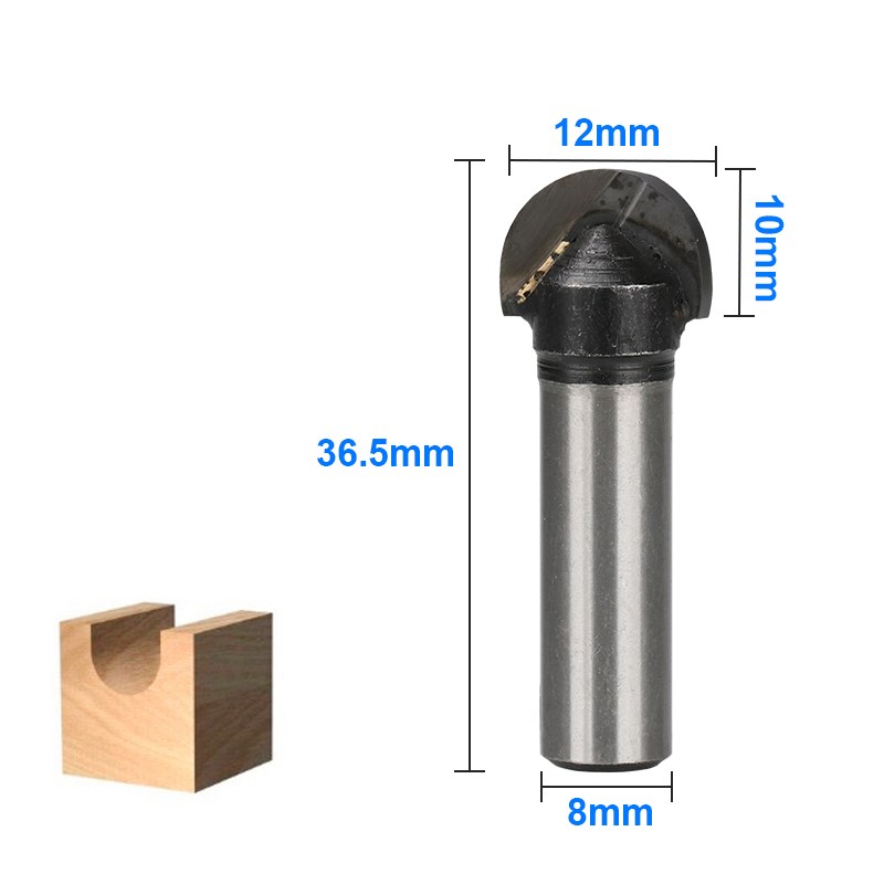 Hout Router Bit 8Mm Shank Tungsten Carbide Frees Straight End Milll Flush Trim Router Bit Houtbewerking Frezen: 10,5 mm