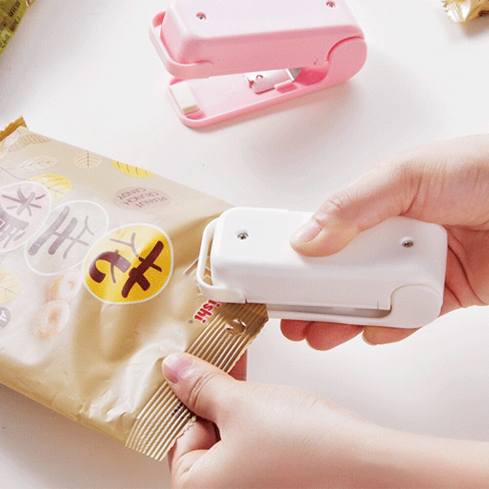 Draagbare Sluitmachine Snack Plastic Sealmachine Mini Opbergtas Handige Sticker Capper Seals Verpakking Zak Clips Keuken Gereedschap