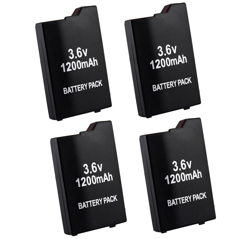 4 Stuks 1200Mah 3.6V Lithium Ion Oplaadbare Batterij Pack Voor Sony Psp 2000 Psp 3000 Vervangende Batterij Voor sony PSP-S110 Console