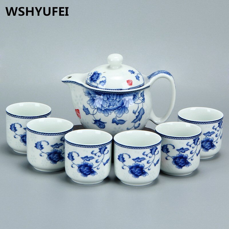 Kinesisk navn keramik jingdezhen keramiske tesæt kung fu te boligdekoration, jule kinesisk bryllup forsyninger god