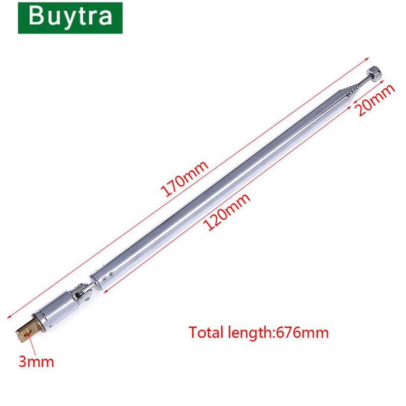 7 Sections Telescopic Antenna Aerial for Radio TV silver Expanded total length 765MM