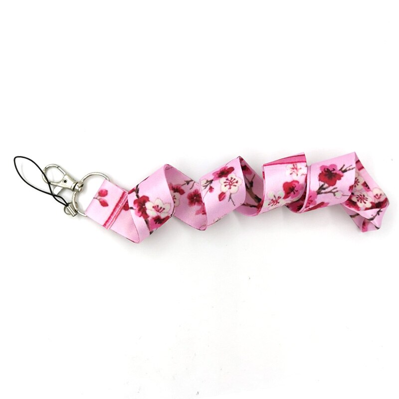 Plum Blossom Mobile Phone Straps Lanyard for Keys Keychain ID Card Badge Holder Neck Strap Keycord Webbing Ribbon Hang Rope