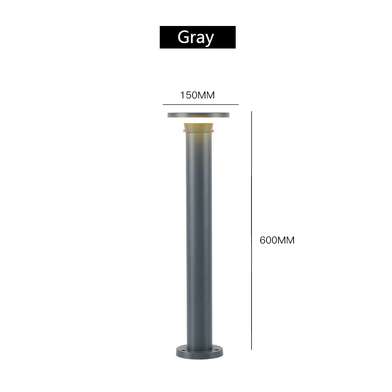 LED Outdoor Garten Lampe IP65 Wasserdicht Rasen Licht Villa Hof Pfad Landschaft Beleuchtung Straße Platz Aluminium Poller Lampen: green