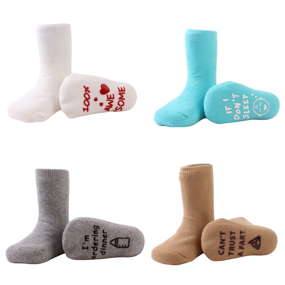 Baby Socks Cute Baby Girl Boy Anti Slip Short Socks Solid Color Vertical Sock Double Needle Knit Cotton Kids Socks Fit 0-1T