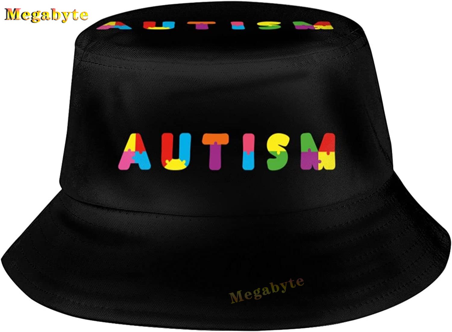 Autism Bucket Hats Autism Awareness Fishman Hat Summer Travel Beach Sun Hat Outdoor Fisherman Cap: Blue
