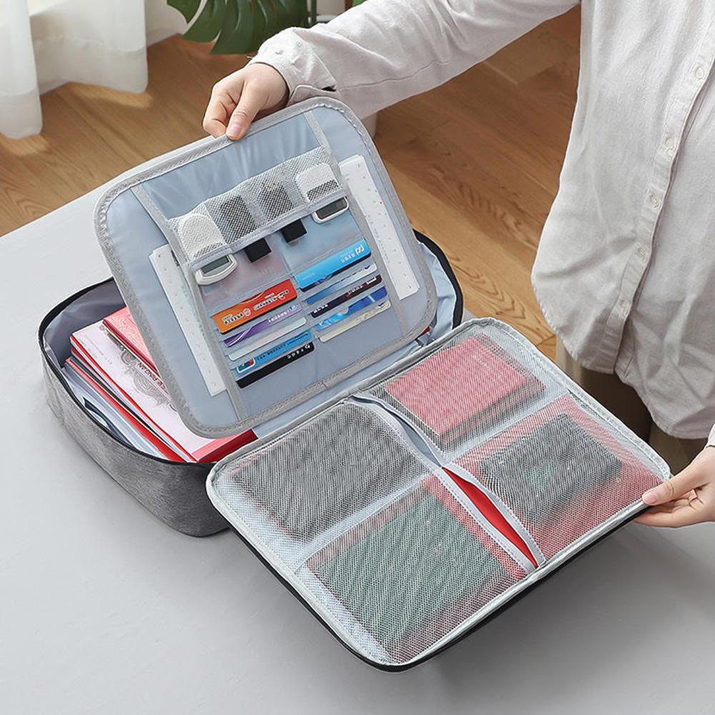 Modern Document Organizer Convenient Smooth Zipper Oxford Cloth Multifunctional Document Organizer