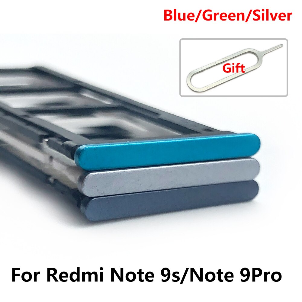 Carte Sim pour Xiaomi Redmi Note 9S 9 Pro / Mi Note 10 Pro, fente de plateau, support de carte SD, pièce de réparation, noir, bleu, or