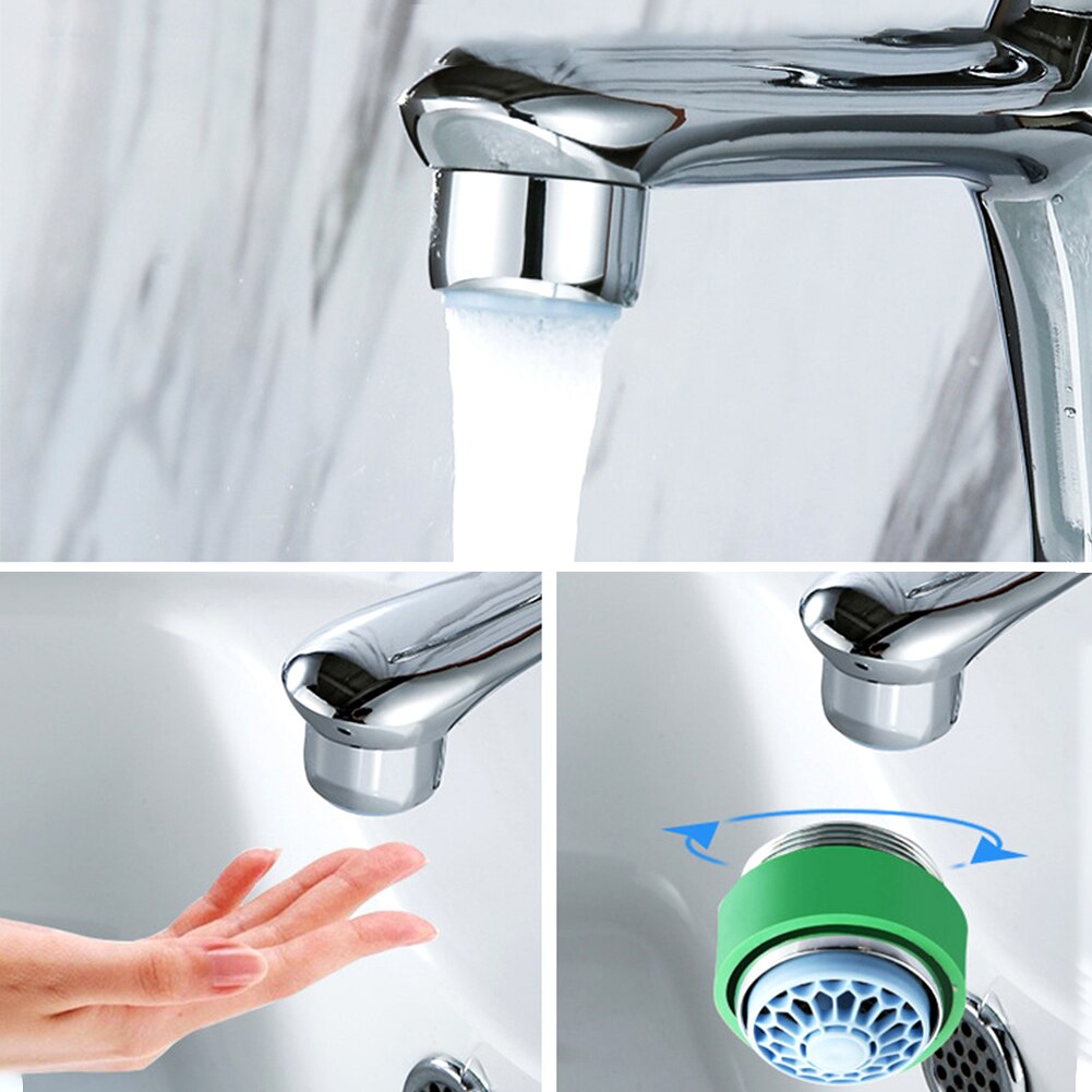 Water Saving Bathroom Sink Tap Diffuser Kitchen Chrome Plated Universal Easy Install One Touch Switch Accessories Faucet Aerator