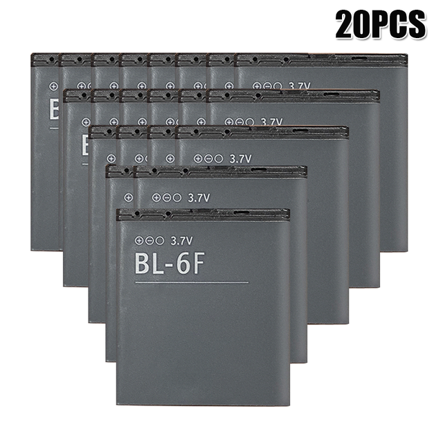 Batería de repuesto BL6F BL 6F para móvil, 3,7 V, BL-6F, 1200mAh, para Nokia 6788, 6788I, N78, N79, N95, 8G: 20PCS