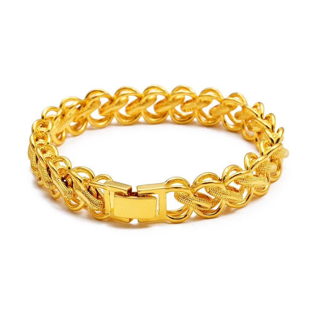 Anniyo Dikke Armbanden Mannen Vrouwen Goud Kleur Hand Chain Banglet Afrikaanse Dubai Arabian Sieraden Verjaardagscadeaus 2022 #135916