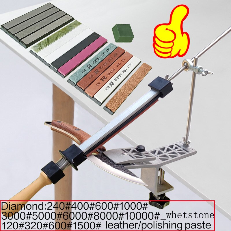 Ruixin Professionele Keuken Messenslijper Slijpsteen Bijgewerkte Multifunctionele Vaste Hoek Slijpen Systeem Apex Rand Honen Gereedschap: GT 4Y 4J 5P PG