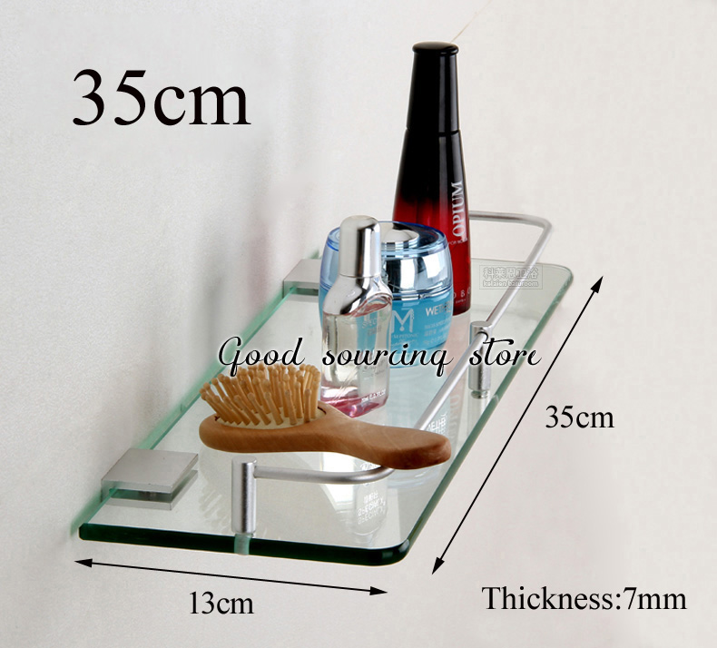 20 25 30 35 40 45 50Cm Enkele Tier Muur Wc Glas Badkamer Plank: 13 x 35cm