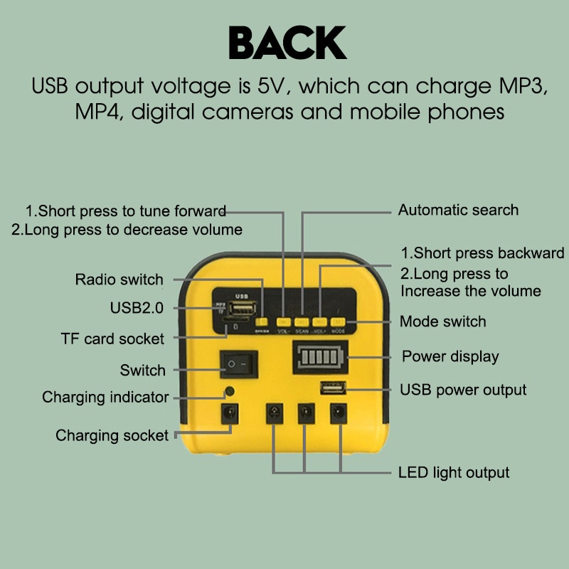 Portable Solar Generator with bluetooth Speaker LED Lighting Outdoor Mini Solar Power System Solar Panel USB Charger