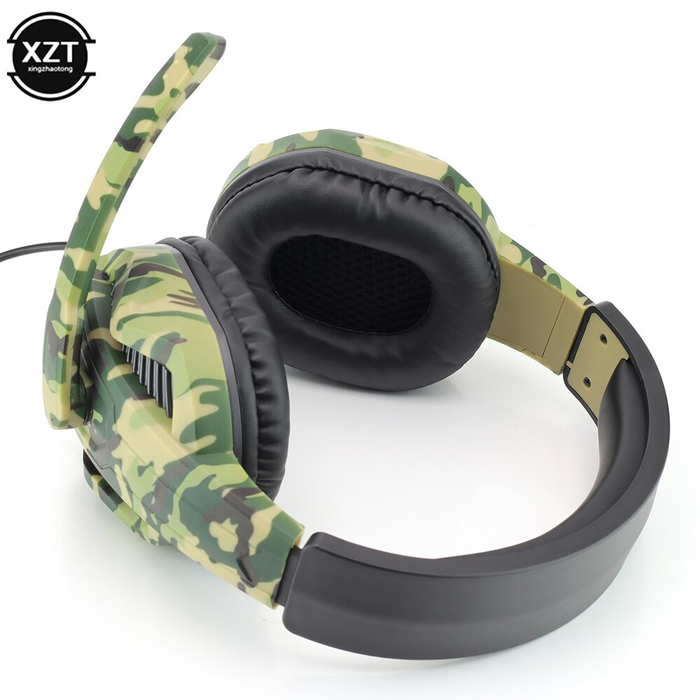 Camouflage Gaming Headset 3.5Mm Aux Jack Wired Hoofdtelefoon Gamer Cool Game Hoofdtelefoon Met Microfoon Voor PS4 Xbox One Pc telefoon