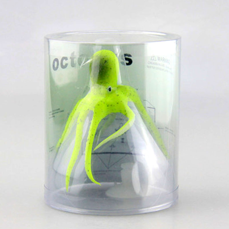Artificial Octopus Aquarium Decoration Aquarium Fish Tank Landscaping Decor Glowing Effect Animal Plants Water Ornament