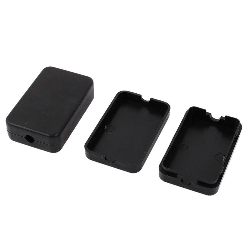 2 pcs 55 X 35 X 15mm Plastic Electric Sealed Wire Switch Junction Box Black