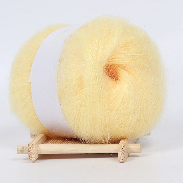 25G Zachte Dunne Mohair Garen Voor Breien Trui Fijne Pluche Wol Haak Garen Hand Geweven Garen Fiber Licht effen Kleur: 2