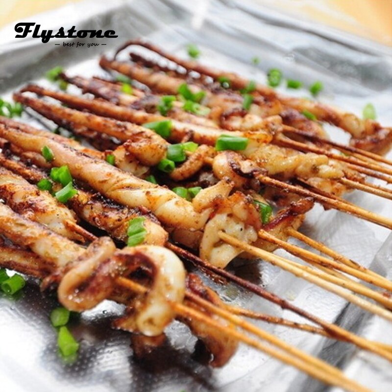 Pinchos de madera de bambú para barbacoa, herramienta para comida, carne de bambú, palitos largos desechables para , 15cm/30cm, 30/50 piezas