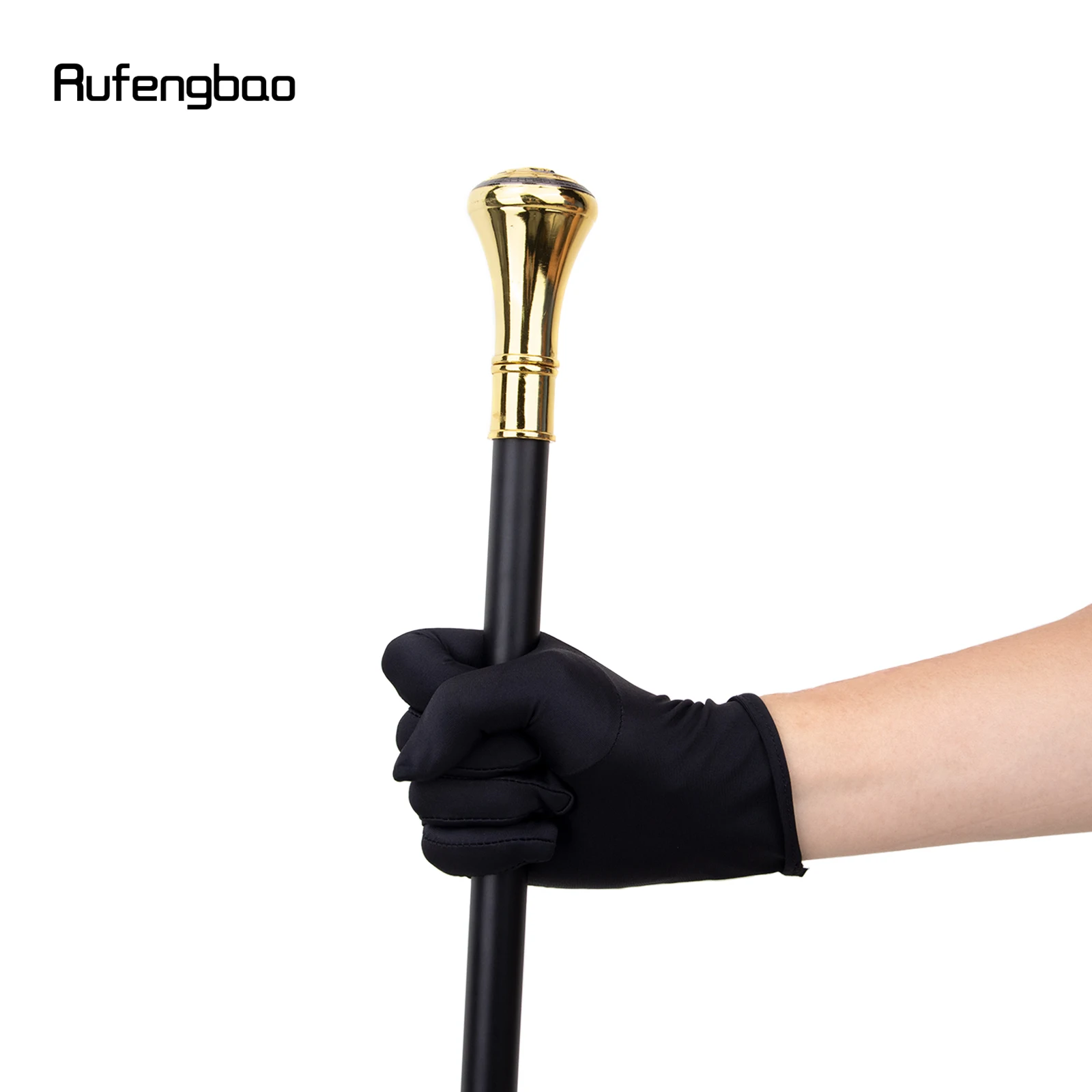 Bastón para caminar con relieve de tótem VG, masonería dorada, bastón para caminar a la , perilla de Crosier para caballero, bastón para caminar de 93cm