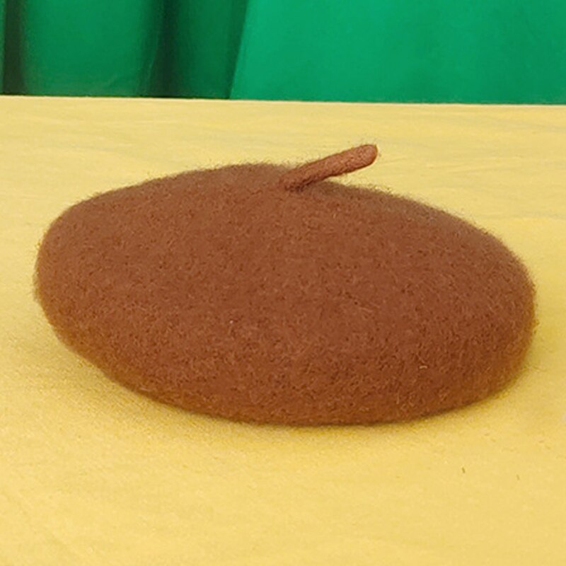 Solid Color Pet Hat Painter Wool Hat Dog Beret Mini Decorative Photo Headwear Pet Memorial Christmas Luxury Beret Hat: 06