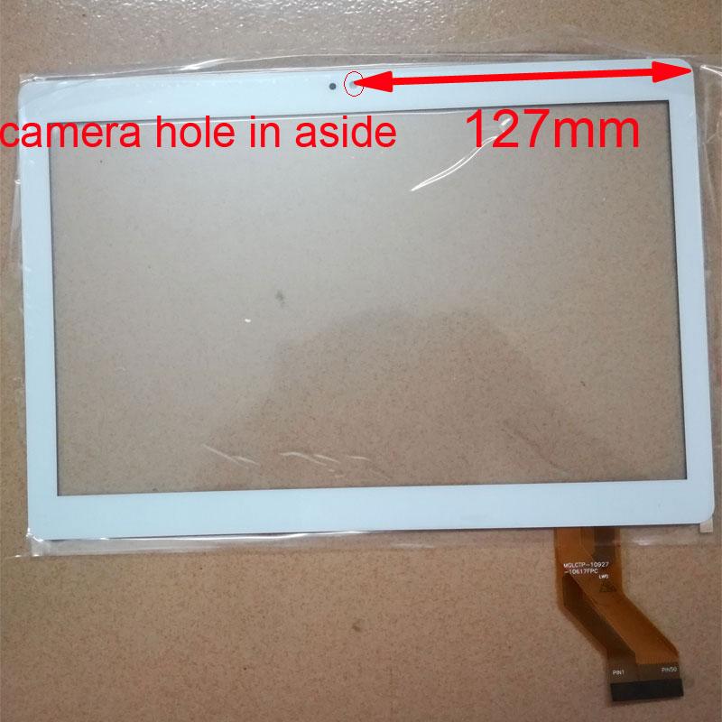 camera hole in the middle touch screen Digitizer MGLCTP-101223-10617FPC For 10.1 inch MTK8752 MTK6592 MTK6582 KTK6580 Tablet: white hole aside