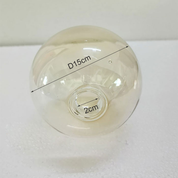 Reemplazo de pantalla de cristal D12cm D15cm G9 para casquillo de rosca ámbar coñac verde azul gris globo accesorio de cubierta de tornillo de vidrio: Azul