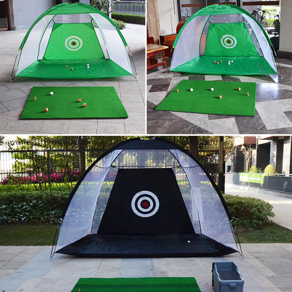 Golf træningsnet udendørs golf chipping netto rejse græsplæne nylon 210d oxford klud golf træningsnet hjem værktøj rammer
