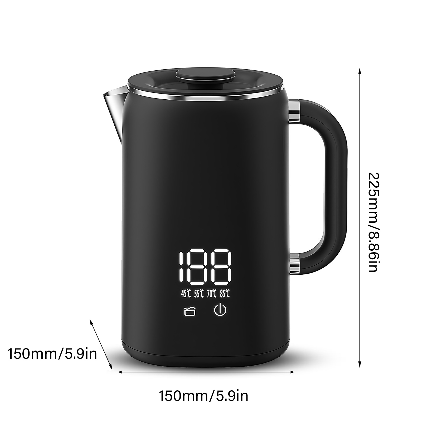 1.7L Electric Kettle Large Capacity Thermostatic Kettle Automatic Heat Preservation Teapot 304 Stainless Steel Liner Health Pot: AU