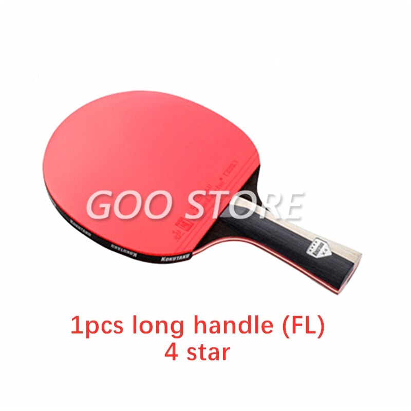 KOKUTAKU Racket 4/5/6 Star Carbon Table Tennis Racket ITTF KOKUTAKU Ping Pong Bat Paddle: 1pcs FL 4STAR