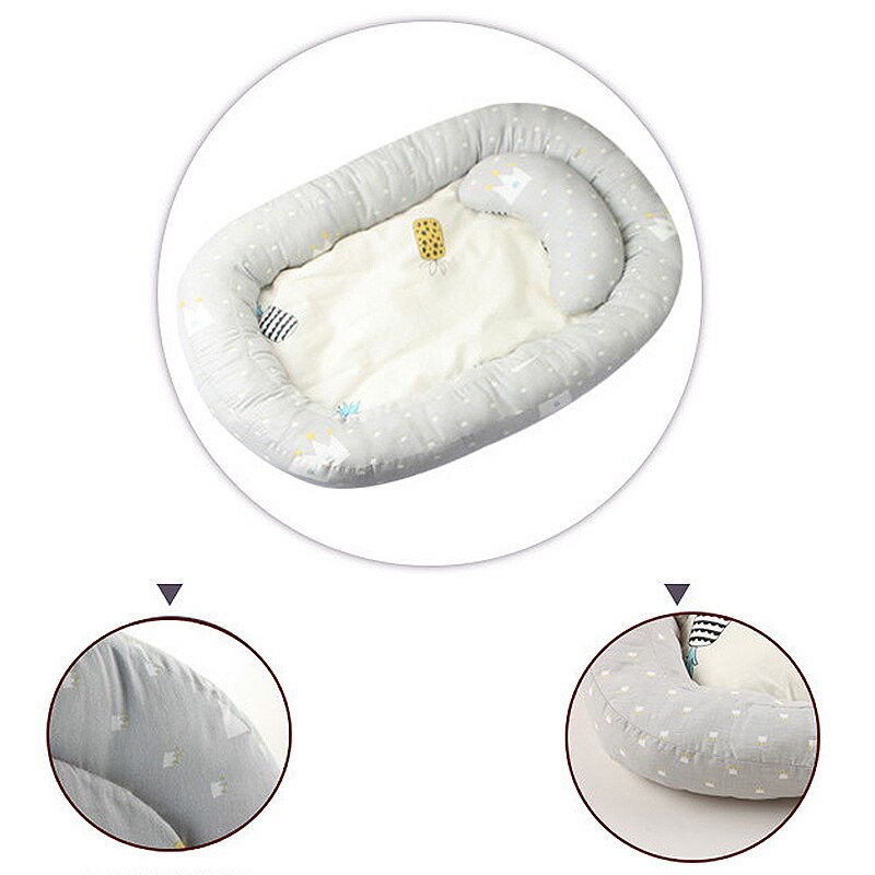 Opvouwbare Baby Bed Wieg Katoen Reizen Cradle Babybedjes Baby Baby Slaap Nest Bed Lounger Peuter Cradle Kussen Slaap Positionering Wedge