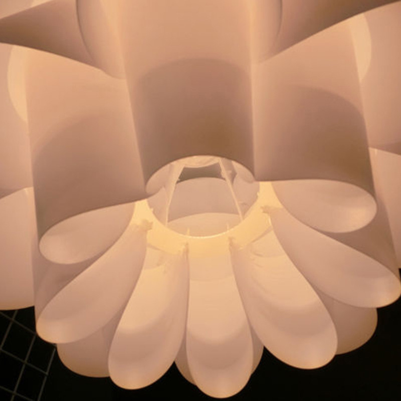Maison abat-jour décor en plastique bricolage abat-jour suspension décorer blanc moderne Lotus