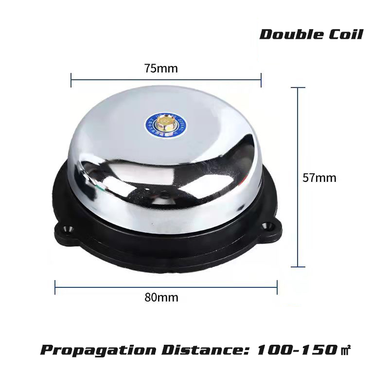 Tradition electric bell 2/3/4/6/8 inch AC220V High DB Alarm Bell Door bell School Factory BeLL: UC4-75MM 3inch