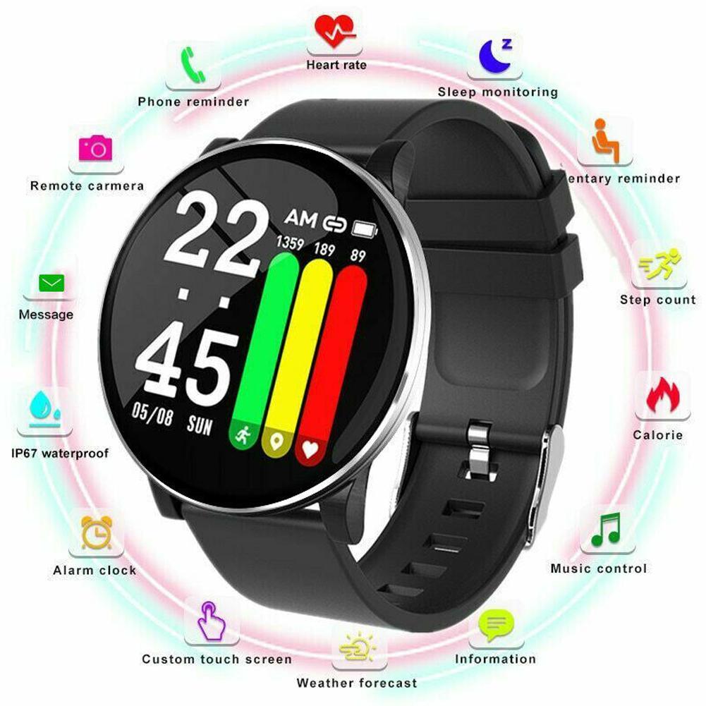 Smartwatch wearfit w8 para homens, pressão sanguín... Grandado