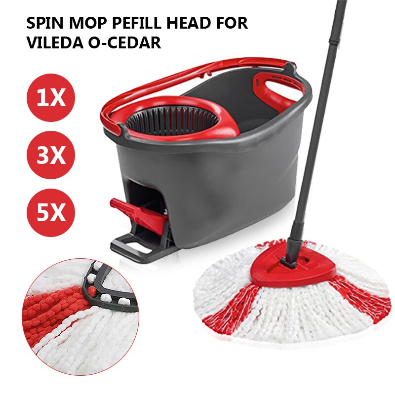 1/3/5 pièces De Rechange Microfibre Vadrouille Propre Tête De Recharge pour Vileda O-Cèdre EasyWring Ménage Outils De Nettoyage Vadrouille Accessoires